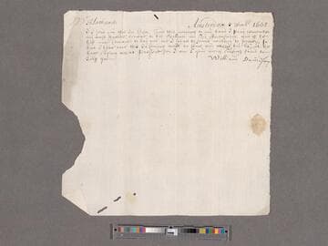 Davidson, Sir William. Letter to William Blathwayt