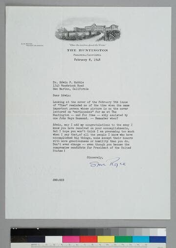 Stephen Royce, manager and owner of the Huntington Hotel, writes to EPH