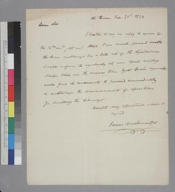 James Breckenridge, Fincastle, letter to Thomas Jefferson