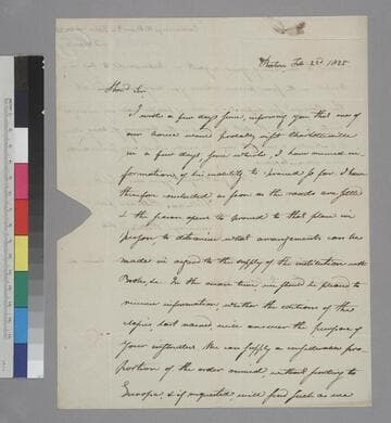 William Hilliard, Cummings, Hilliard & Co., Boston, letter to Thomas Jefferson