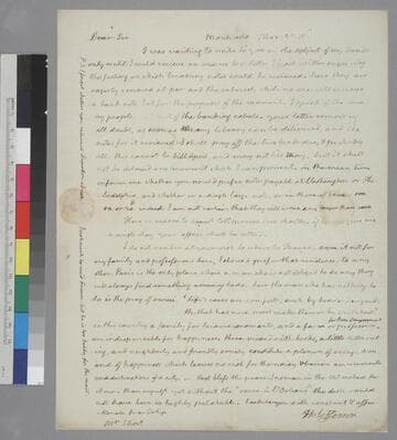 Thomas Jefferson, Monticello, letter to William Short