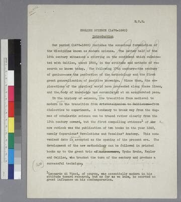 English Science (1476-1660)