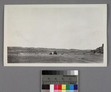 Painted Desert, with Navajo Indians and horses