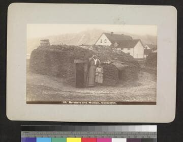 Barabara and woman, Ounalaska