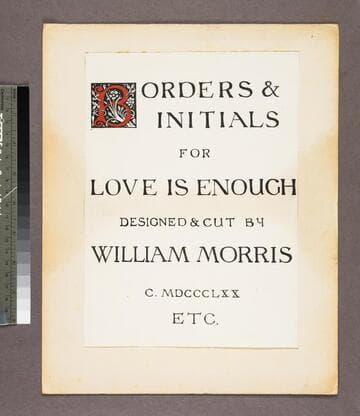 Borders & initials for Love is enough
