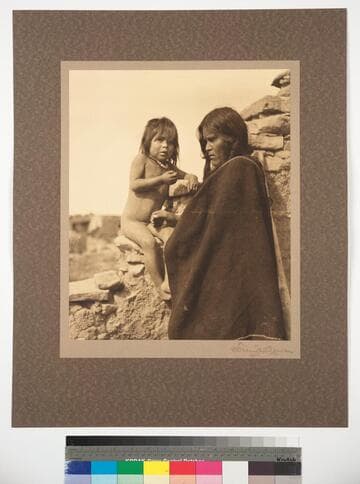 Mother and child of the Hopi town of Mishongnovi, Arizona