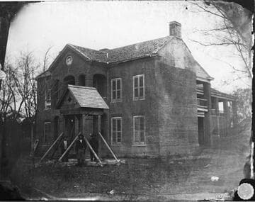 Choctaw. Council House. Armstrong Academy, Indian Territory