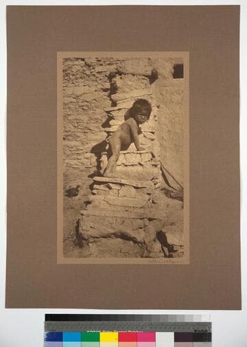Hopi Baby. Pueblo of Sipaulovi, Second Mesa. Painted Desert, Arizona