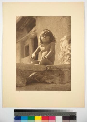 Hopiland, Arizona. A little Aristocrat. Child of Techunuva, Chief of the village of Oraibi