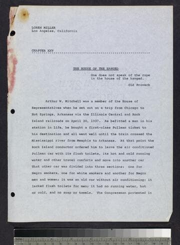 Typed copy of chapter 25 "The House of the Hanged"