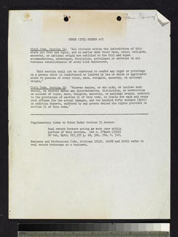 Unruh Civil Rights Act