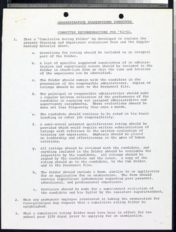 Manuscript re: administration in schools and education improvements