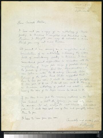 Letter by Robert Magidoff to Loren Miller