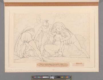 Antigone Discovered Burying the Dead Body of Polyneseus