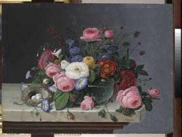 Still Life with Flowers and Bird's Nest