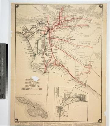 Official transportation map of electric systems centering in Los Angeles, Cal.; Pacific Electric Ry. Co.'s lines ; Los Angeles & Redondo Ry. Co.; Los Angeles Pacific Co
