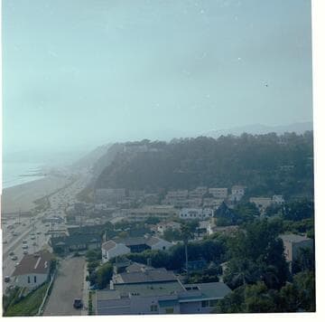 View from the bluff looking north toward the canyon, Santa Monica