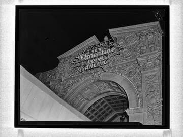 "Florentine Room Dancing" sign, Beverly Wilshire Hotel