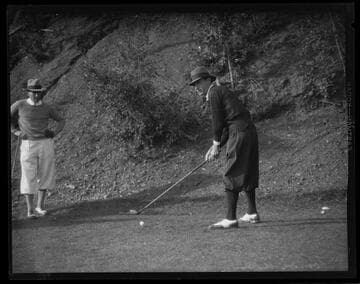 Tommy Armour playing golf at Riviera Country Club, Santa Monica Canyon