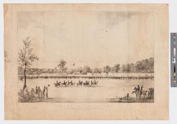 Camp Baltimore. Governor Porter's review of the troops, Wednesday the 18th of May, 1842