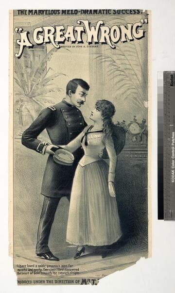 The marvelous melo-dramatic success. :  "A great wrong" written by John A. Stevens