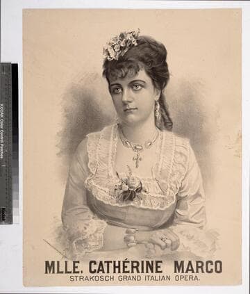 Mlle. Cathérine Marco Strakosch Grand Italian Opera