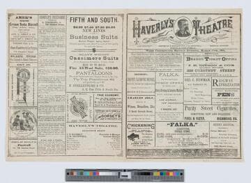 Haverly's Theatre ... week commencing Monday evening, March 17th, 1884
