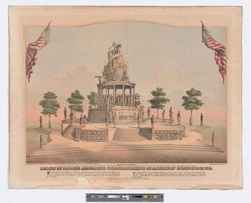 Design of bronze monument, commemorative of American Independence