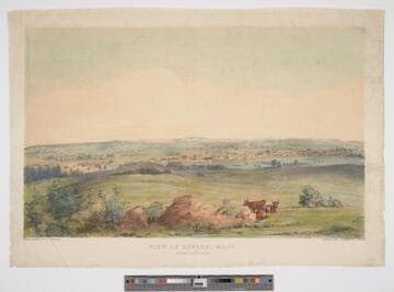 View of Oxford, Mass. from Fort Hill