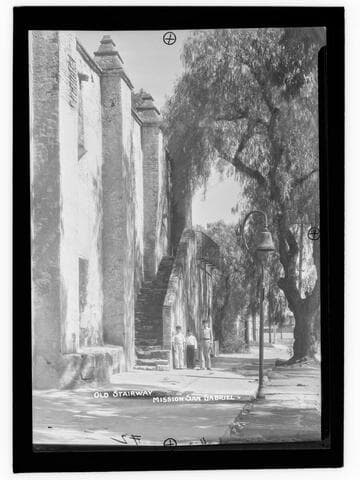 Old stairway, Mission San Gabriel