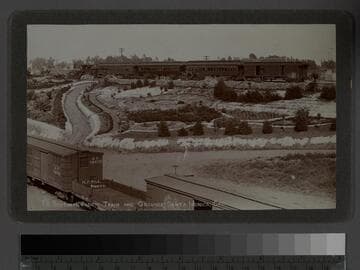 Southern Pacific train and grounds, Santa Monica, Cal