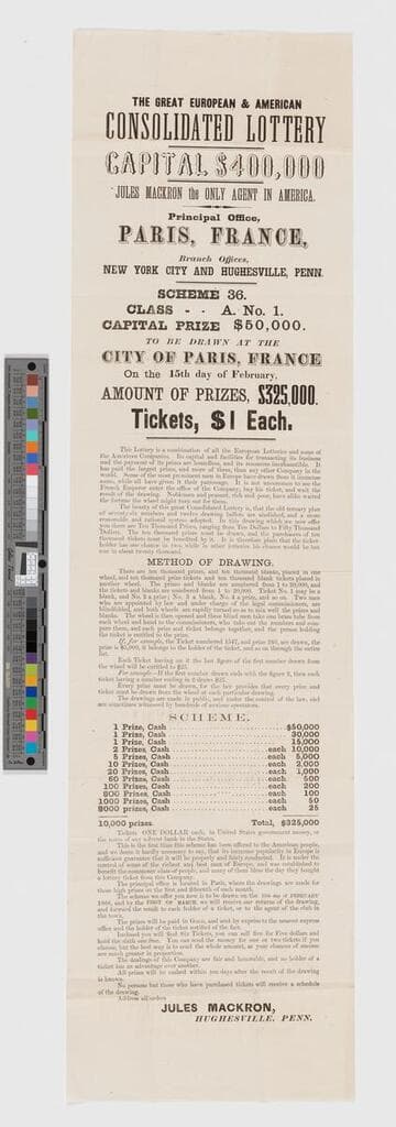 The great European & American consolidated lottery