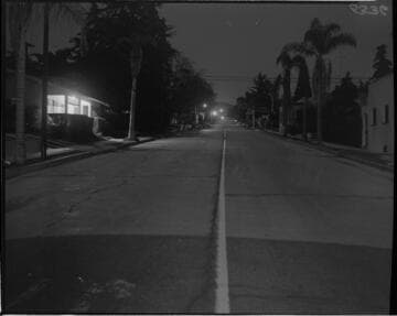 Street lighting on a residential street