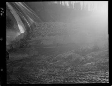 Big Creek - Mammoth Pool - Downstream end of dam