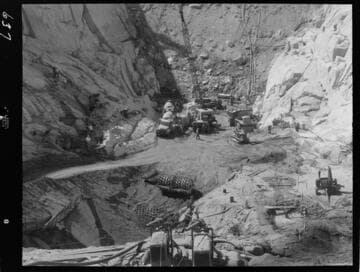 Big Creek - Mammoth Pool - Embankment placement in bottom of cutoff trench