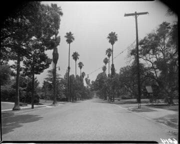Street lighting in a residential area