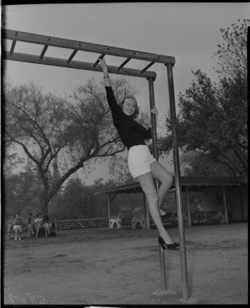 Young lady in shorts