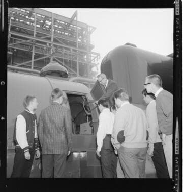 Men on a tour of Steam Generating Plant