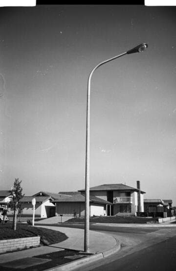 Street lights in a residential community