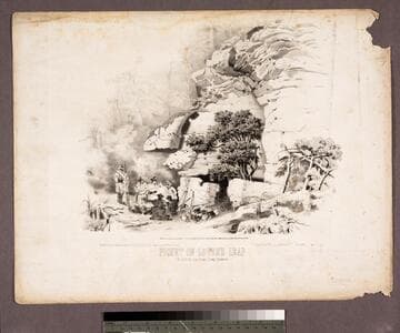 Picket on Lover's Leap, (Road to the log house) Camp Anderson