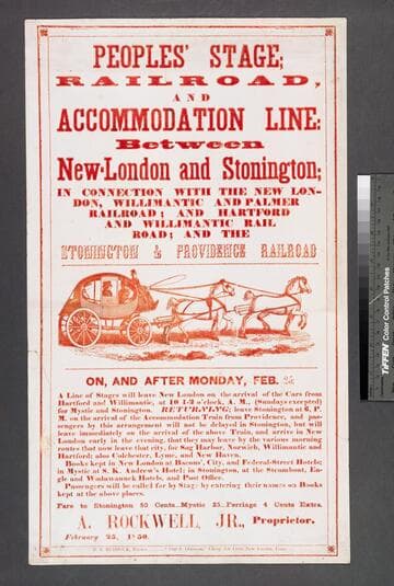 People's stage; railroad, and accommodation line: between New-London and Stonington;