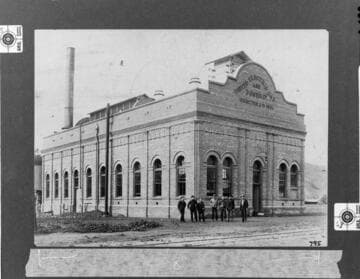 Exterior of the Santa Barbara Steam Plant of the United Electric, Gas and Power Co