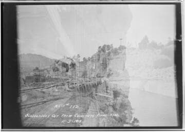 "School House Cut" for concrete flume at Borel