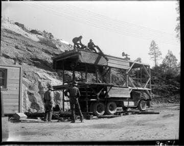Big Creek 4 construction work: unknown framework on top of truck