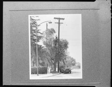 Placing a pole with truck crane hoist