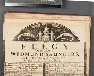 An elegy on the death of Sir Edmund Saunders, late Lord Chief Justice of England  who dyed on the 19th. of this instant June, 1683