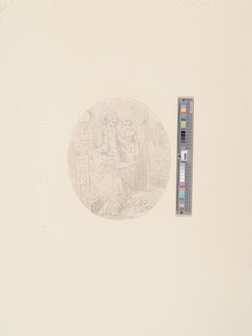 Cottage Interior with Figures