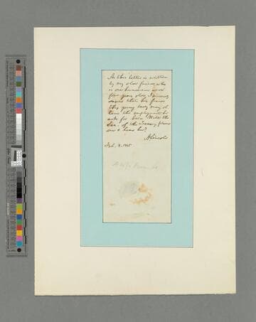 Abraham Lincoln note to William P. Fessenden