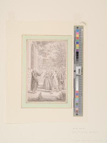 Clergyman Addressing Gentry in Churchyard