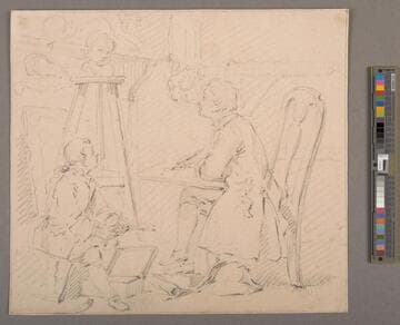 Young Artists: Boy Sketching and Boy Sharpening a Pencil